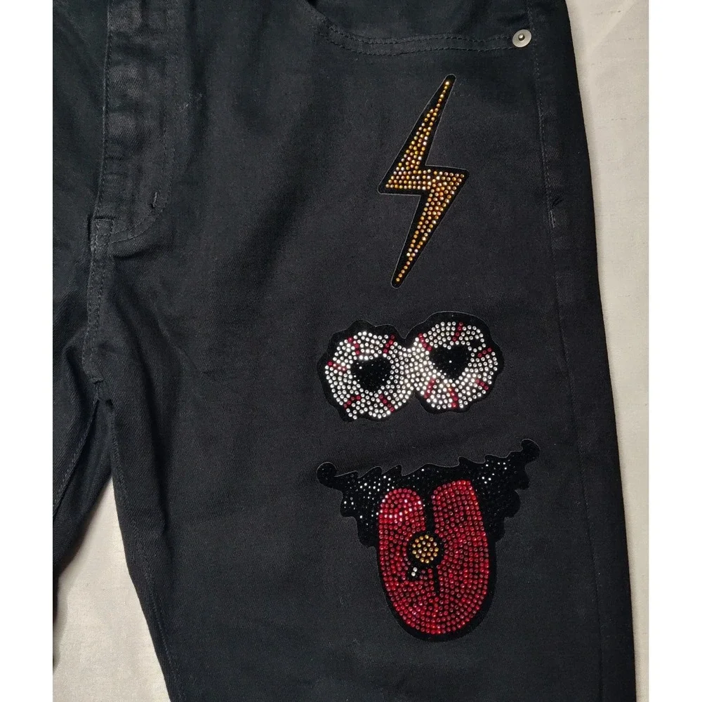 ROKU STUDIO STONED AND SUCCESSFUL Men 38 (Actual 40X34) Black Denim‎ Jeans